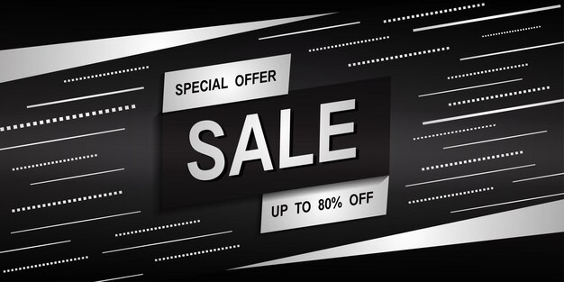 Special offer sale banner Vector illustration