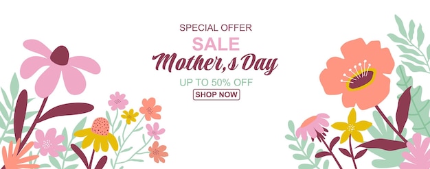 Vector a special offer sale for mother's day