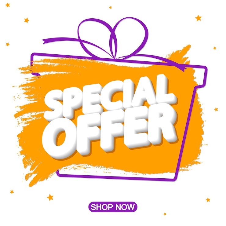 Vector special offer sale poster design template discount banner for shop or online store vector