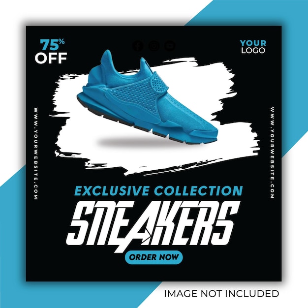 special offer sneakers post design template