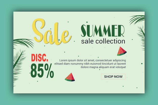 Special Offer Summer sales banner background Design template