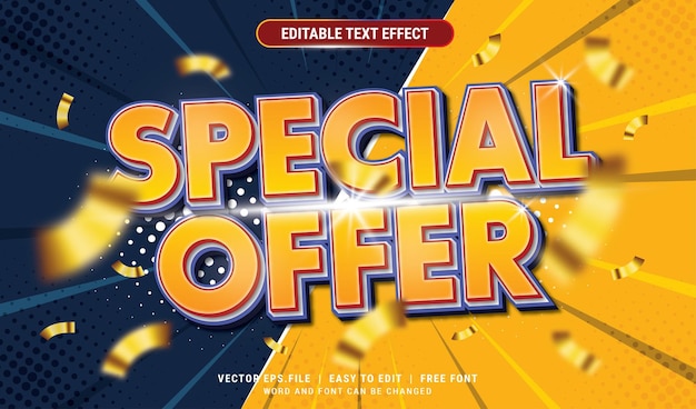 Special offer text effect editable style
