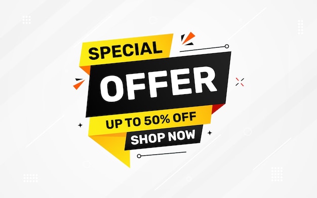 Special offer vector design template Sale Banner tag special offer discount label Limited time special offer banner for marketing promotion retail store shop online store or website