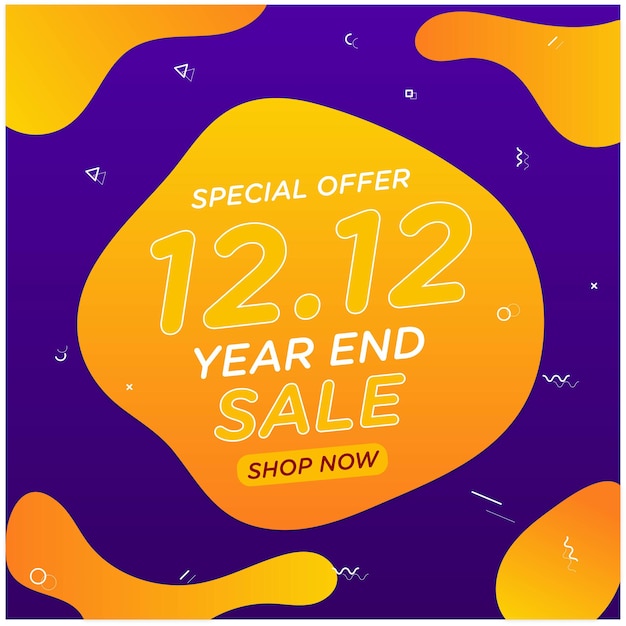 Special offer year end sale banner design template