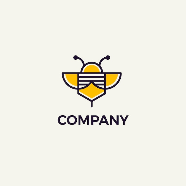 Special One Line of Bee Logo Template