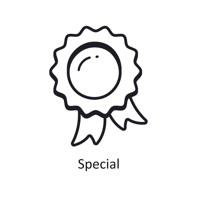 Vector special outline doodle design illustration symbol on white background eps 10 file