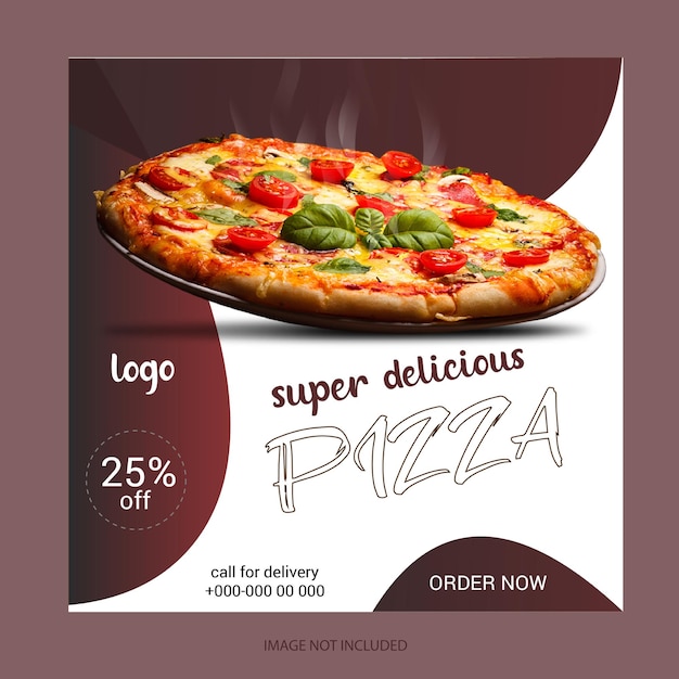 Vector special pizza social media promotion and banner post design template