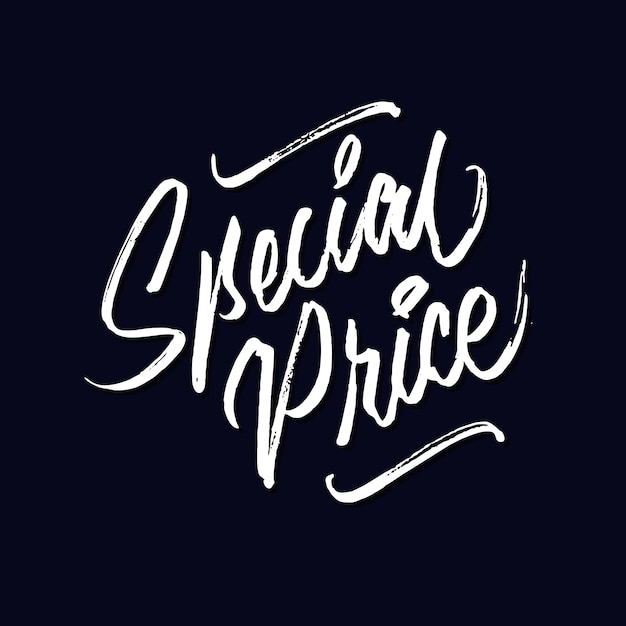 special price hand lettering typography poster