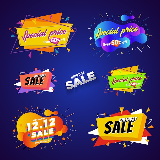 Vector special price sale banner abstract design