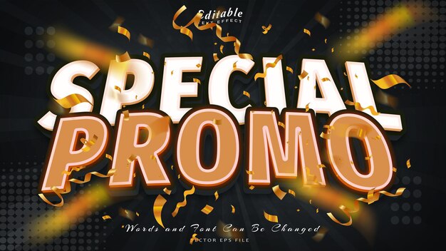 Special promo 3d editable text effect