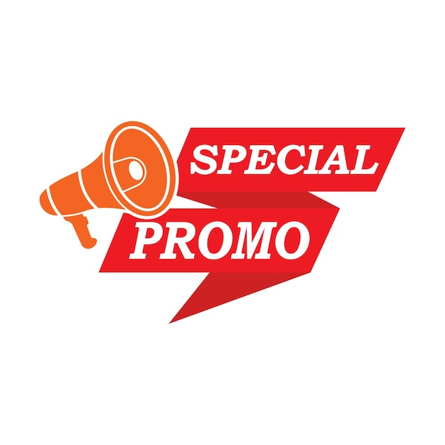 Vector special promo megaphone icon design web elements vector illustration