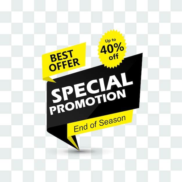 Vector special promotion sale discount banner template