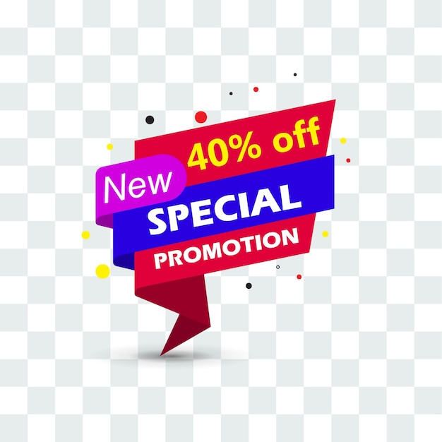 Vector special promotion sale discount banner template