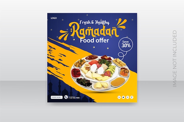 Vector special ramadan menu social media food vector template design