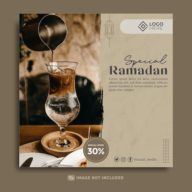 Modello speciale di social media ramadan