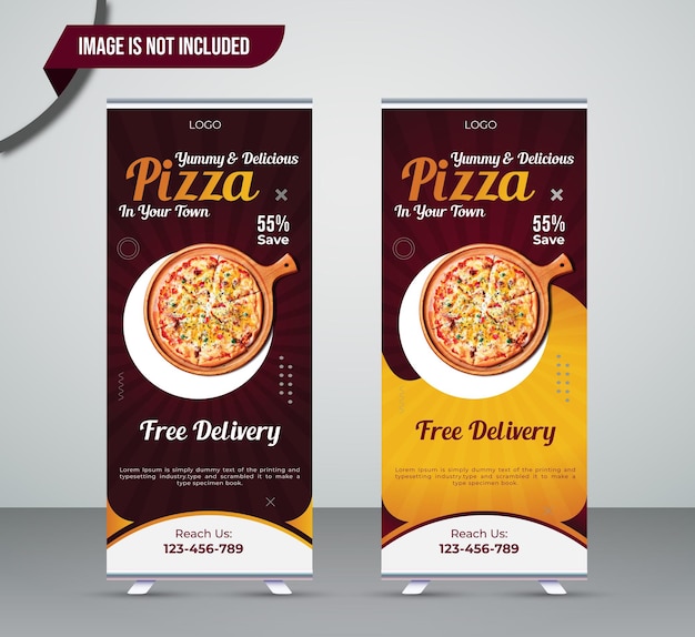 Vector special roll up banner design