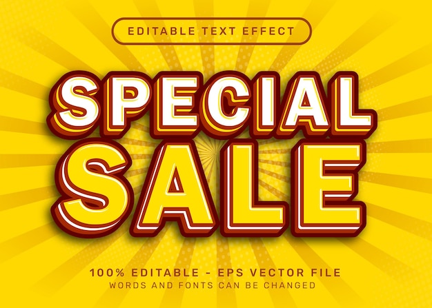 special sale 3d text effect and editable text effect