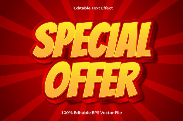 Special sale editable text effect emboss cartoon gradient style