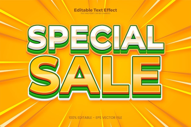 Special Sale editable text effect in modern trend style