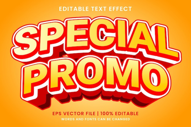 Special sale promo 3d editable text effect