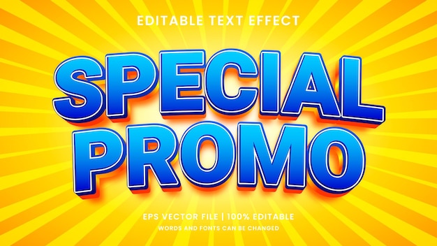 Special sale promo 3d editable text effect