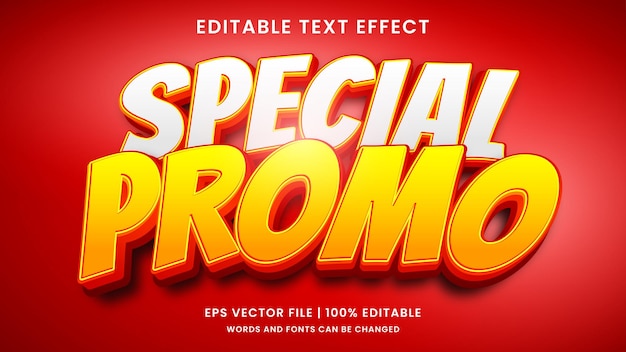 Special sale promo 3d editable text effect