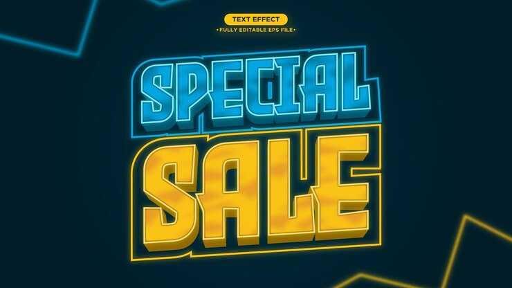 Premium Vector | Special sale promotion text effect