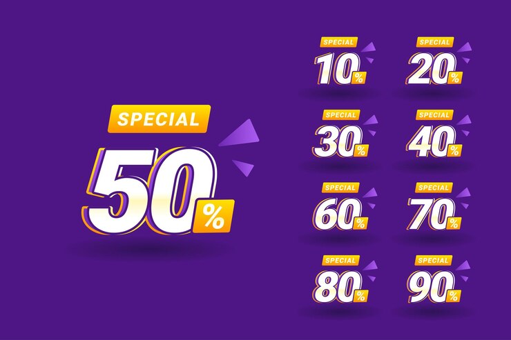 Special sale template design with different discount set