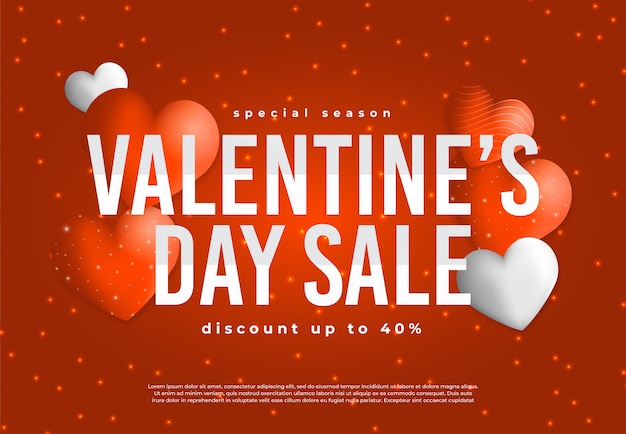 Special sale valentines day season in red background design for social media promotion, etc