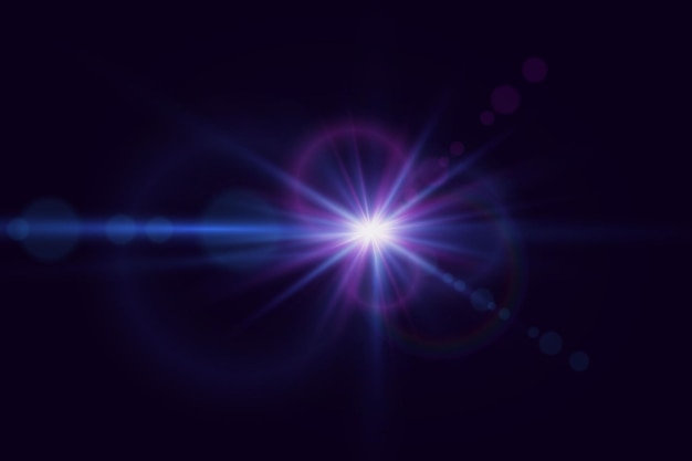 special starlight glare effect spotlight flash with rays bright star explosion with sparkles