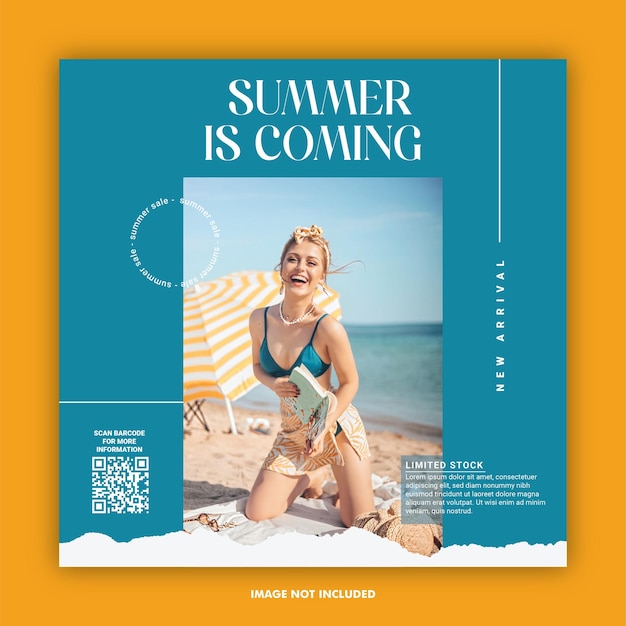 Special summer social media post template