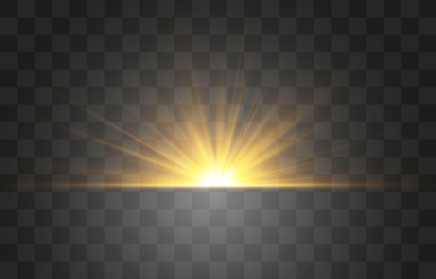 Speciale effetto luce alba isolato su png