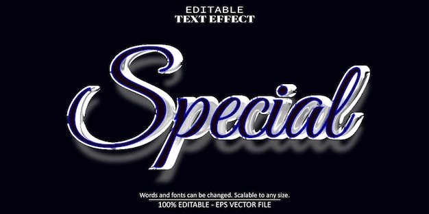 Special text effect editable shine text style