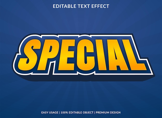 special text effect editable template premium vector