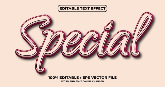 Special text effect style