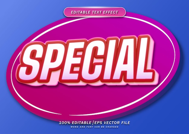 Special text style editable effect