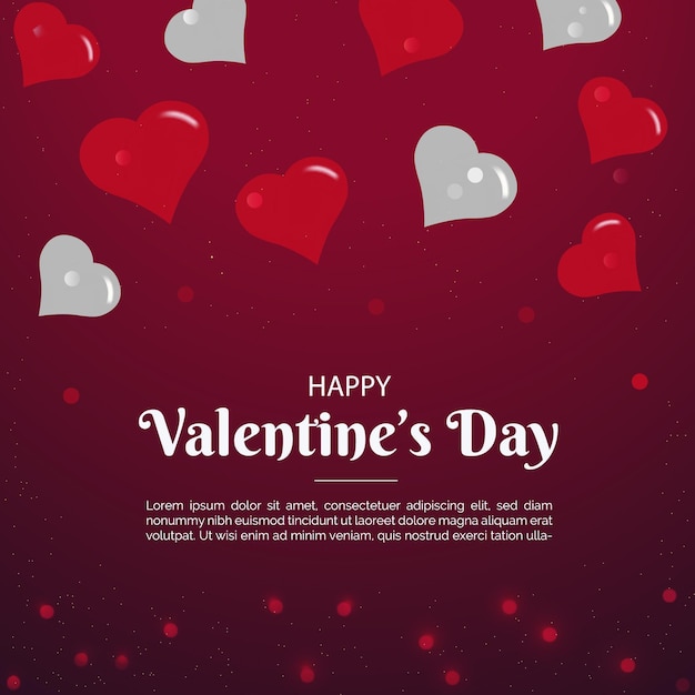 Vector special valentines day template and social media post design free vector