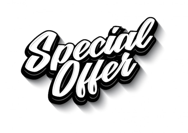 Vector speciale aanbieding belettering tags label vector