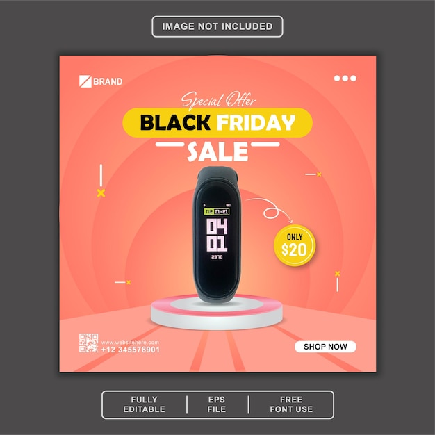 Speciale aanbieding black friday social media post instagram facebook-sjabloon