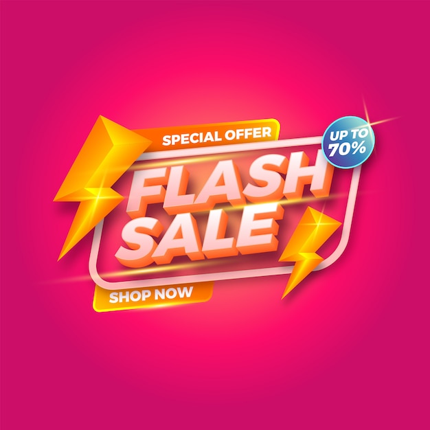 Speciale aanbieding flash verkoop banners sjabloon. banner verkoop. winkelpromotie.