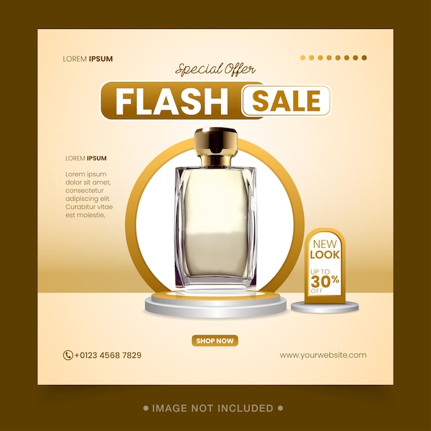 Speciale aanbieding Flash-verkoop social media postsjabloon