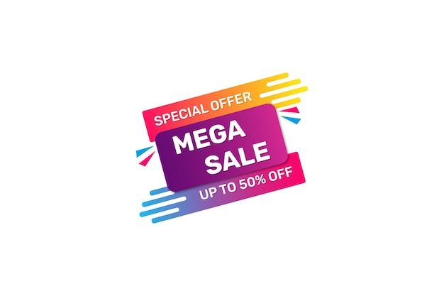 Speciale aanbieding mega sale promo ontwerp