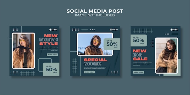 Speciale aanbieding social media postsjabloon Premium Vector