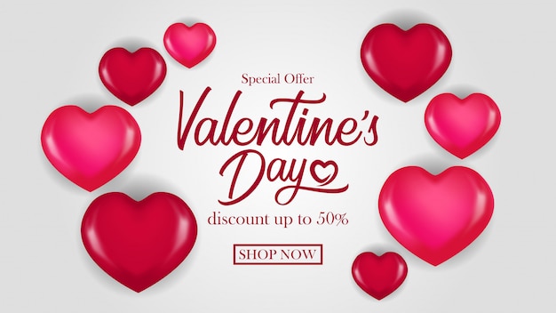 Speciale aanbieding valentijnsdag banner