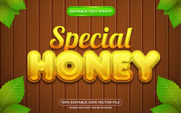 Speciale honing bewerkbare teksteffect sjabloonstijl