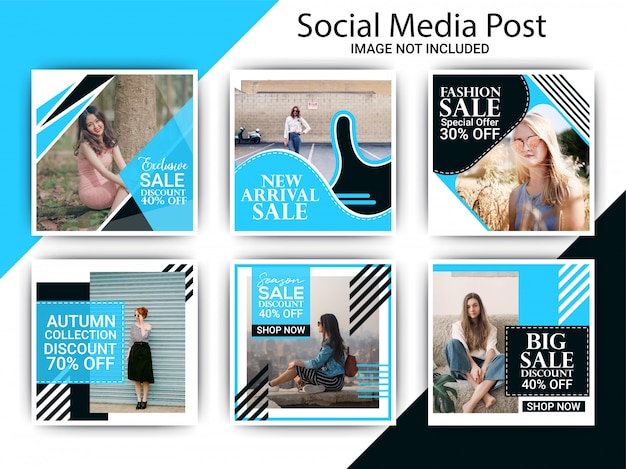 Speciale mode verkoop sociale media post