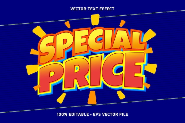 Speciale prijs vector teksteffect