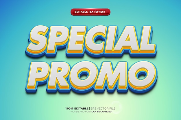 Speciale promo-deal 3d Vet 3D Bewerkbare tekst Effectstijl
