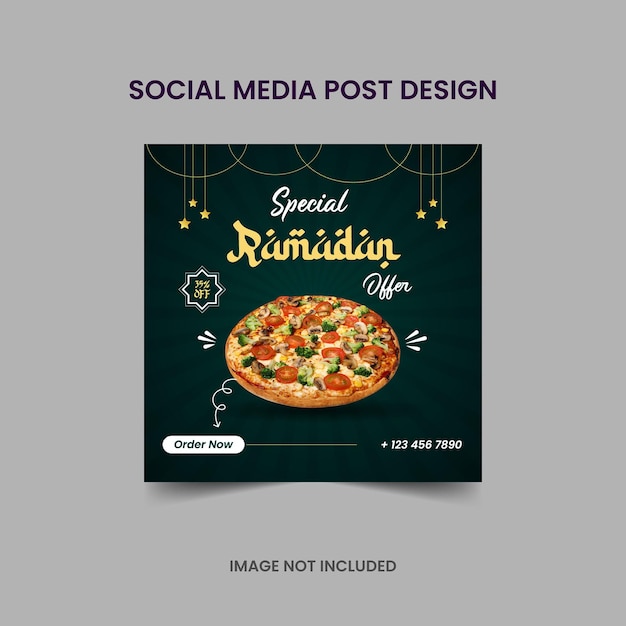 Speciale Ramadan-aanbieding Voedselpromotie Social Media Post