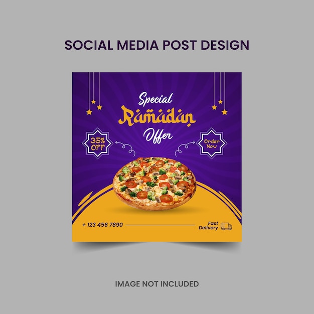 Speciale Ramadan-aanbieding Voedselpromotie Social Media Post